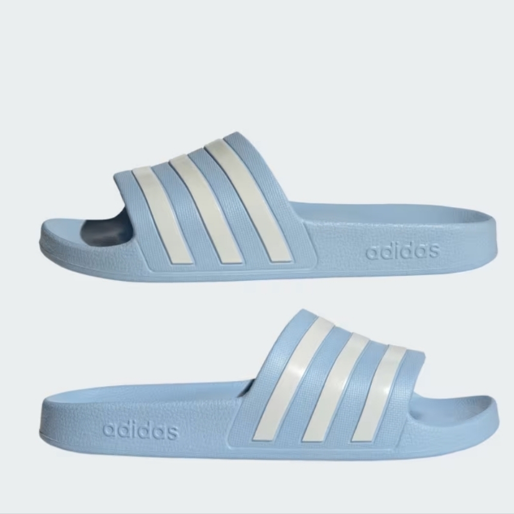 Adidas Adilette Aqua Slides- Glow Blue